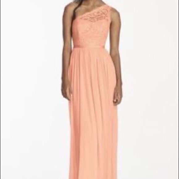 David’s Bridal Bellini One Shoulder Long Dress - Picture 14 of 14